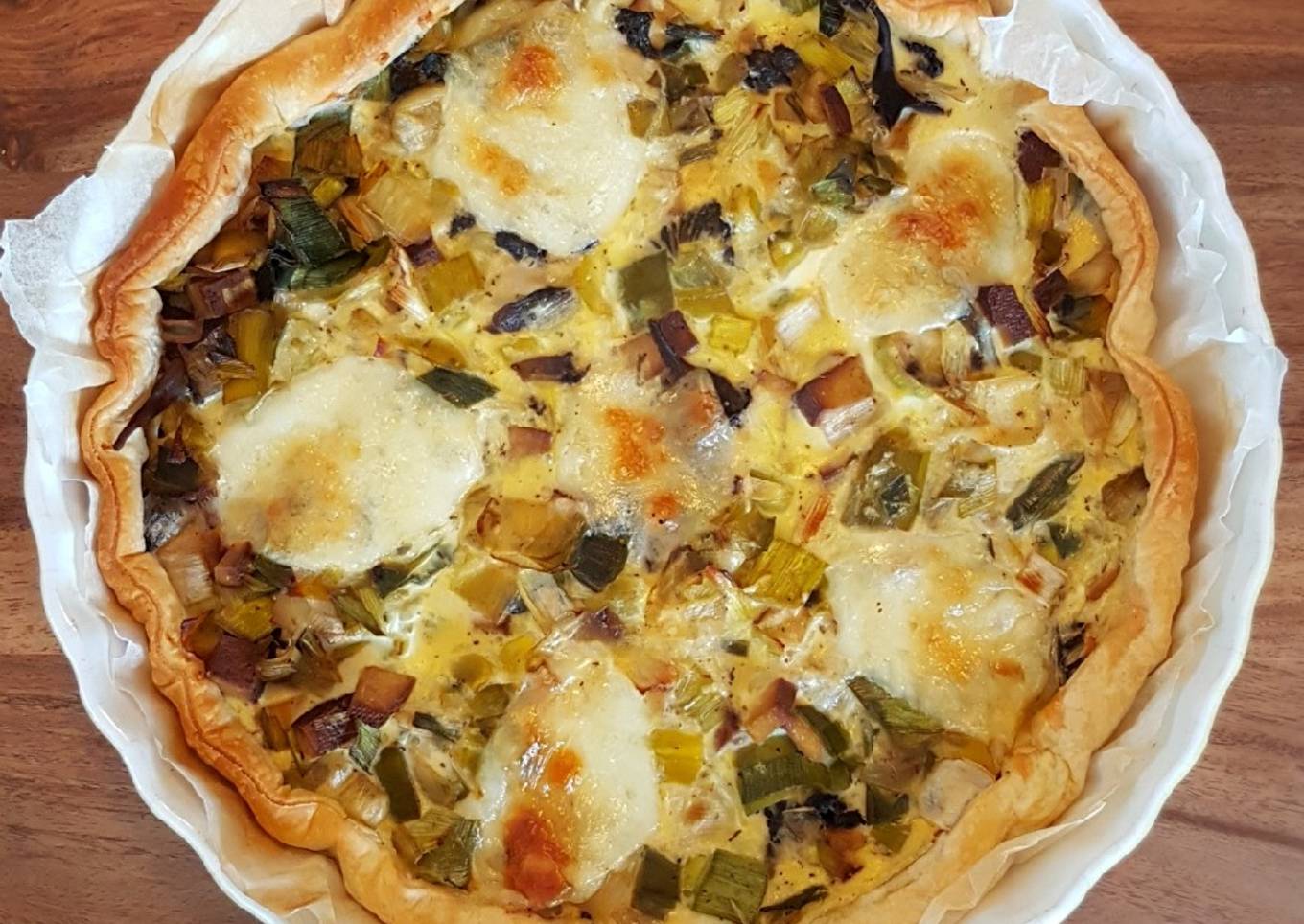 Tarte poireaux et mozza