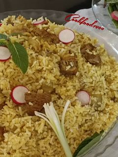 عکسی از دستور بادمجان پلو