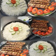 A picture of 🍲🥘Turkish Food🥘🍲Adna Kebab &Turkish Pilaf.