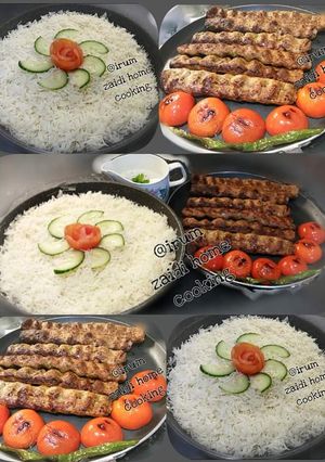 A picture of 🍲🥘Turkish Food🥘🍲Adna Kebab &Turkish Pilaf.