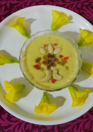 A picture of Moong dal phirni (Ramadan festival).