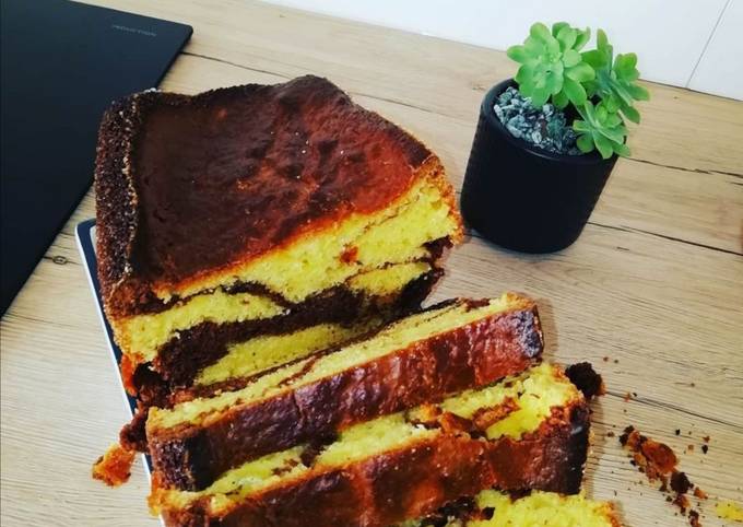 Comment faire Cuire Appétissante Cake marbré 🤤