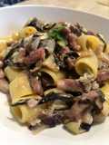 Mezze maniche radicchioPancetta affumicata e gorgonzola