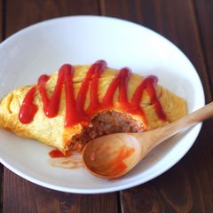 A picture of Omurice! Japanese Omlet Rice.