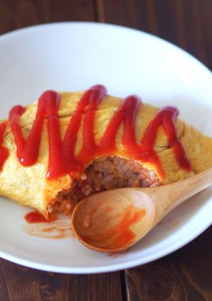 A picture of Omurice! Japanese Omlet Rice.