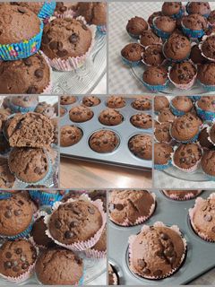 صورة لوصفة كب كيك حبيبات الشكولا 🍪