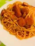 سباغيتي 🍝 مع النقانق