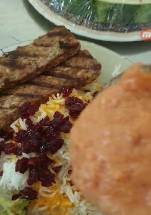 صورة لوصفة رز كباب بحشوة الرمان