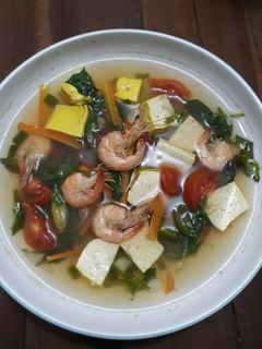 Foto resep Sop udang tahu
