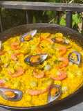 Paella de pescado y marisco