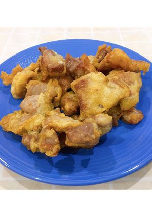 รูปของ หมูแดดเดียวชุบแป้งทอด
