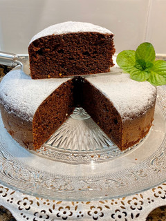 Una foto de Bizcocho de queso mascarpone y chocolate