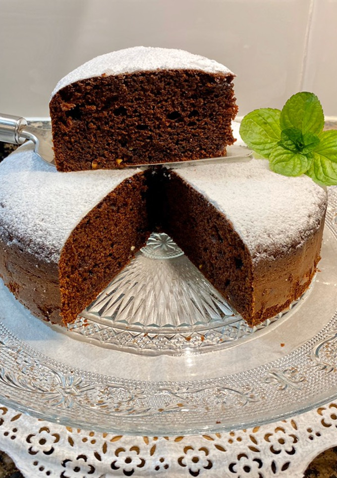 Una foto de Bizcocho de queso mascarpone y chocolate