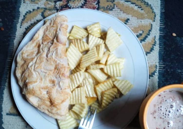 Fried yam with egg