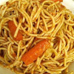 A picture of Garlic Stir Fried Pasta.