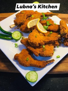 A picture of Fried Lamb Chops:.
