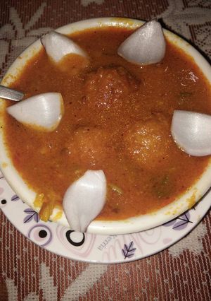 A picture of Ghiye ke kofte softly and yummy yummy 😋.