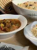 Special butter,veg rice & italian meatball and potatoe soup