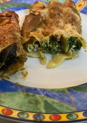 Une photo de Cannelloni ricotta épinards🥬canelloni viande 🥩