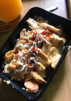 صورة لوصفة باستا بالخضار🍝🥕
