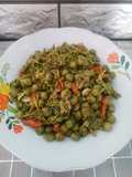 Tumis rimbang bunga pepaya udang sabu/rebon