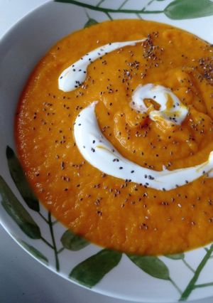 Una foto de Sabrosísima crema de calabaza