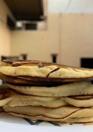 Una foto de Waffles con avena