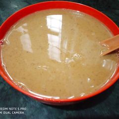 Besan jaggery Sheera A picture of Besan jaggery Sheera.