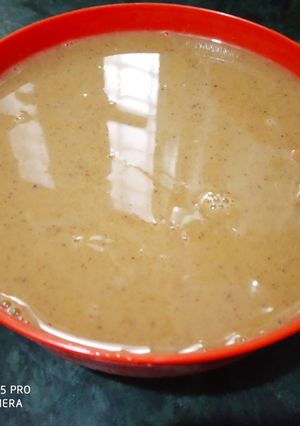 A picture of Besan jaggery Sheera.