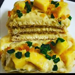 Mango Milk cream bread Sandwich A picture of Mango Milk cream bread Sandwich.