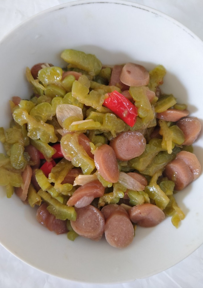 Foto resep Tumis pare sosis ayam