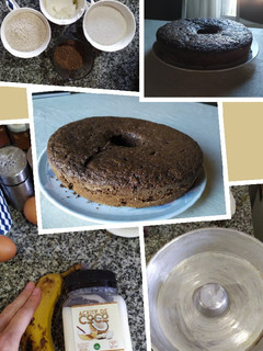 Una foto de Torta simple y súper húmeda de banana y aceite de coco