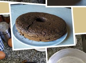 Una foto de Torta simple y súper húmeda de banana y aceite de coco