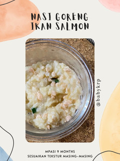 Foto resep Mpasi 9 bulan: nasi goreng salmon