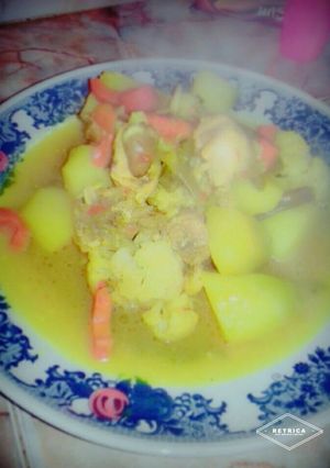 صورة لوصفة خضار ودجاج مع توابل