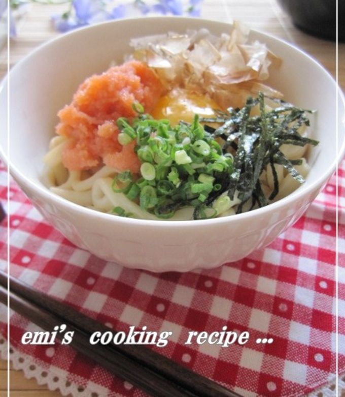 A picture of Solo Lunch: Mentaiko Butter Udon with Egg.