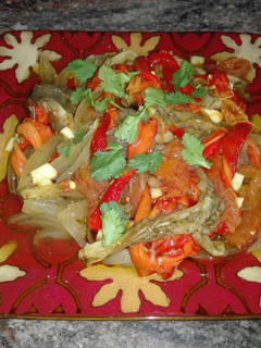 Una foto de Ensalada de verduras asadas