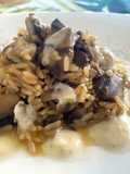 Risotto Integrale con Funghi Champignon con Cacio e Pepe