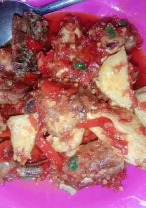 Foto resep Goreng pedas ayam tahu
