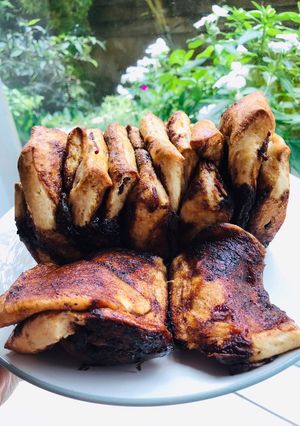 รูปของ Pull apart cranberry cinnamon bread ขนมปังซินนามอนแครนเบอร์รี่