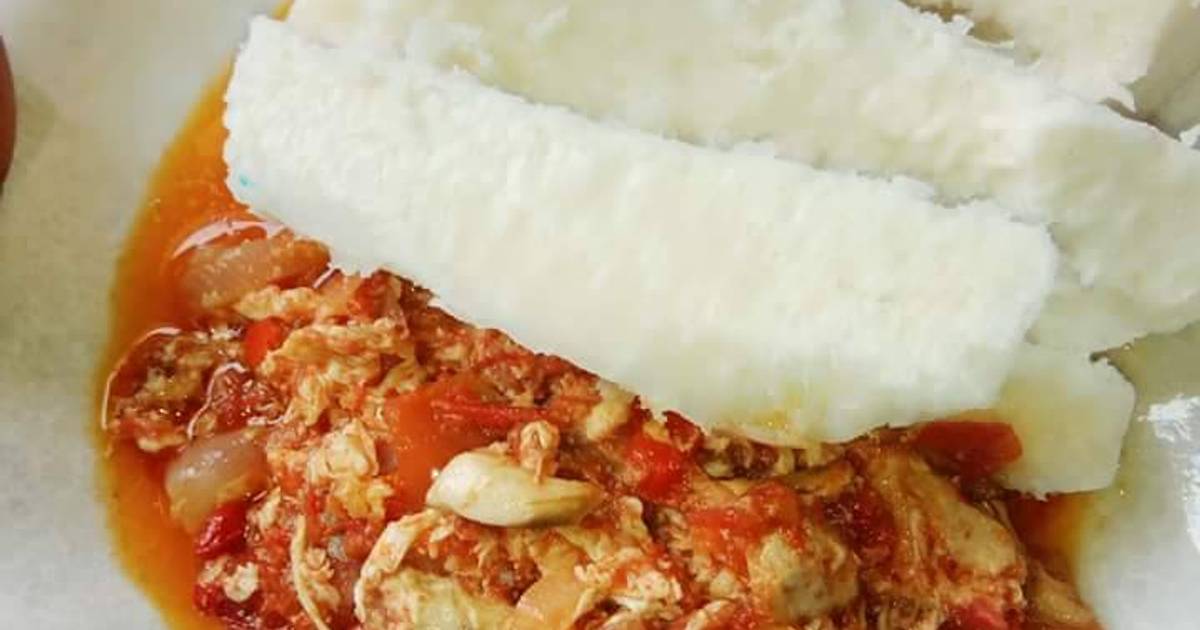 Boiled yam with egg sauce Recipe by Sommy Cookpad