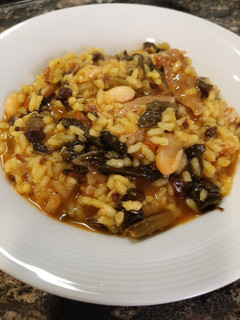 Una foto de Arroz en perol (arroz con acelgas)