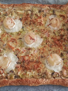 Una foto de Quiche de puerro y queso de cabra