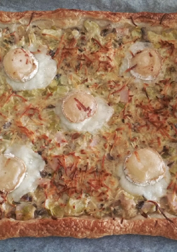 Una foto de Quiche de puerro y queso de cabra