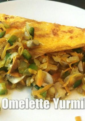 Una foto de Omelette Yurmik de vegetales y hongos