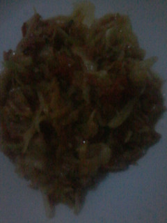 A picture of Cooked cabbage.
