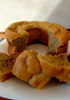Una foto de Budín bananas