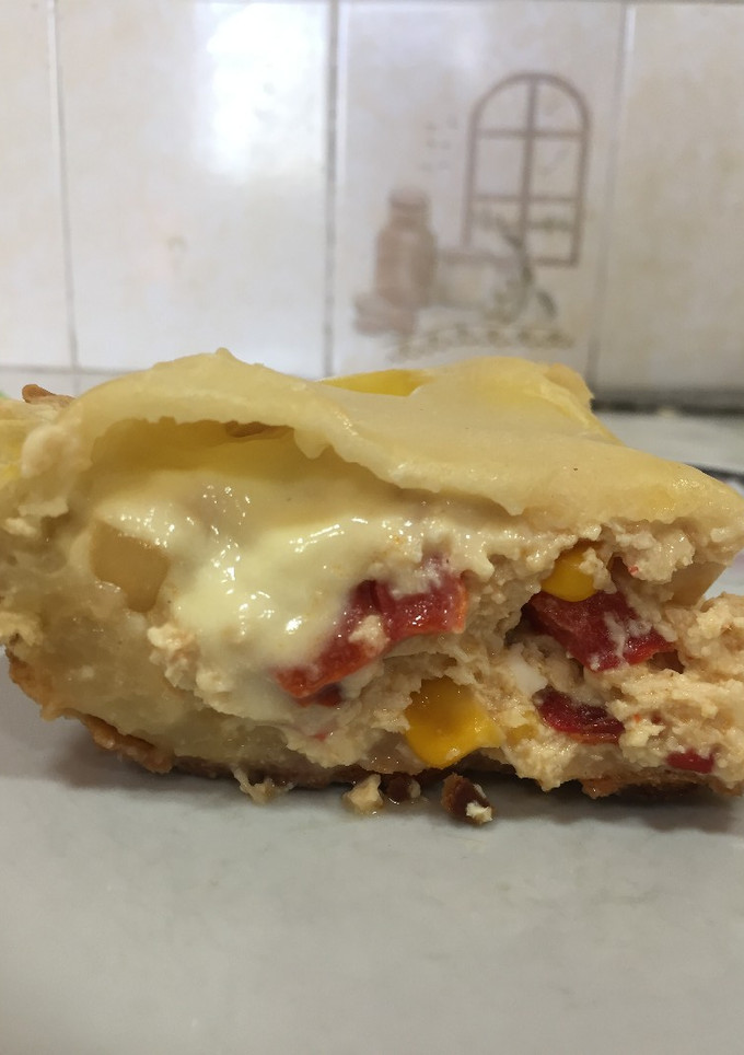 Una foto de Tarta de pollo y 4 quesos