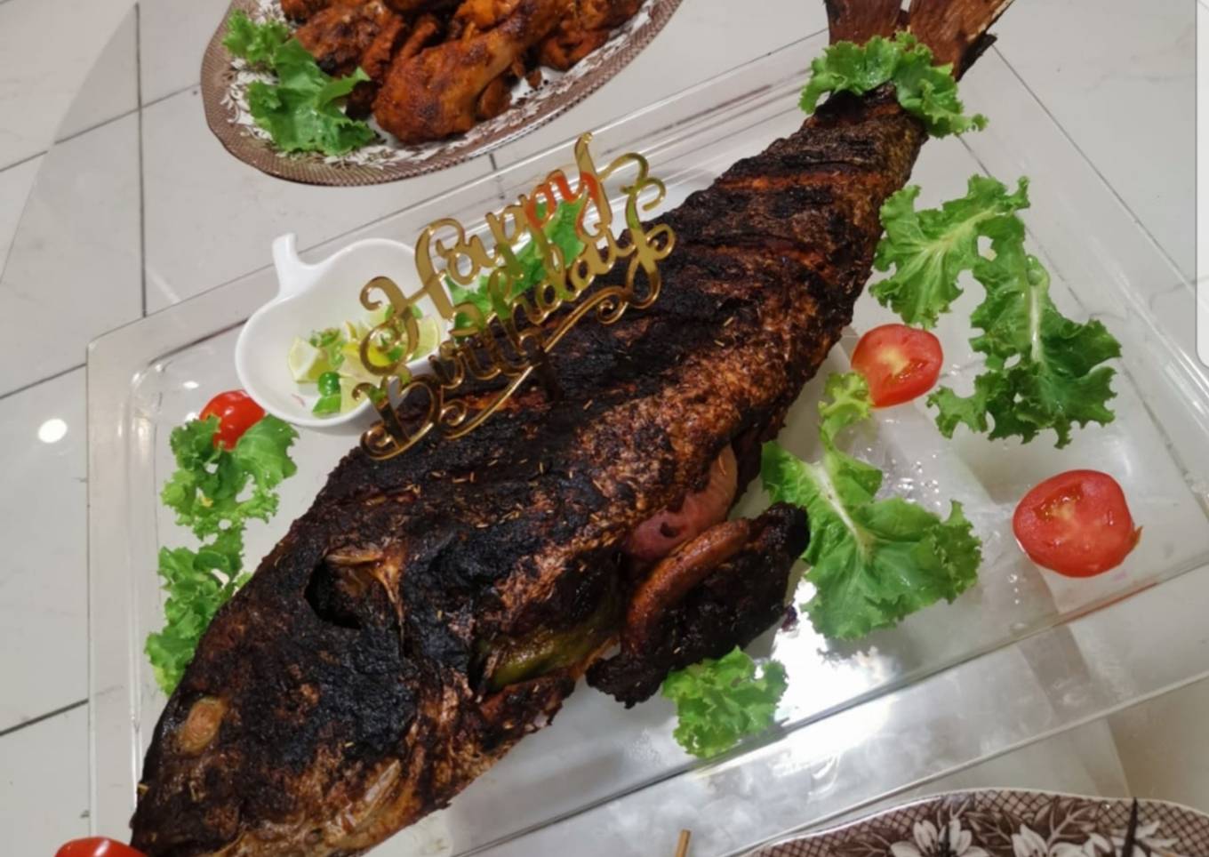 Grilled whole fish