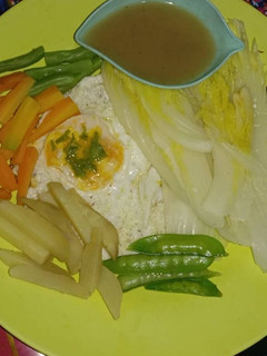 Foto resep VEGETABLES EGG WITH STEAK SAUCE by: el-rachma